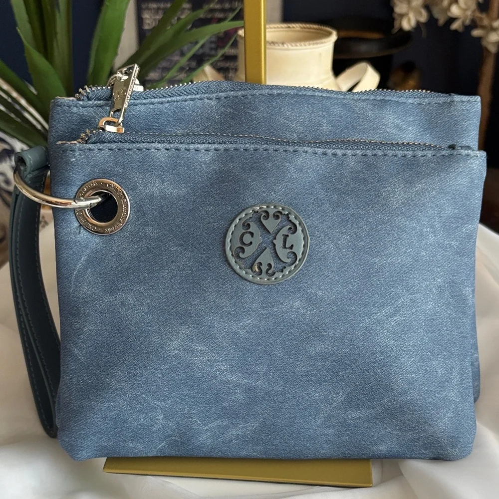 CXL by Christian Lacroix Denim Blue Wristlet Pouch